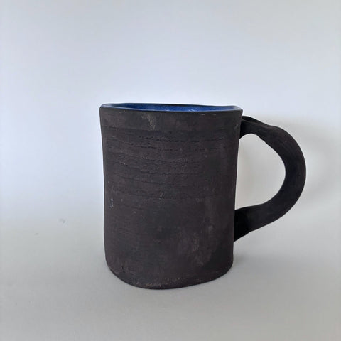 16oz Blue Brown Reclaimed Wood Mug