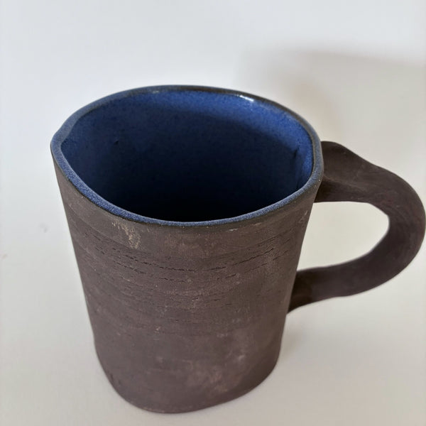 16oz Blue Brown Reclaimed Wood Mug
