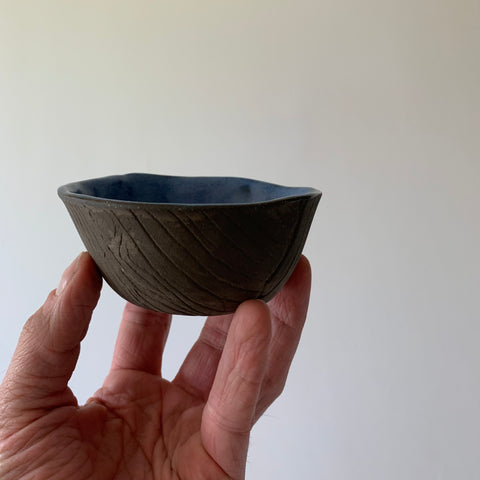 Blue Wood Grain Mini Bowl