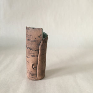 4" Green Birch Texture Bud Vase