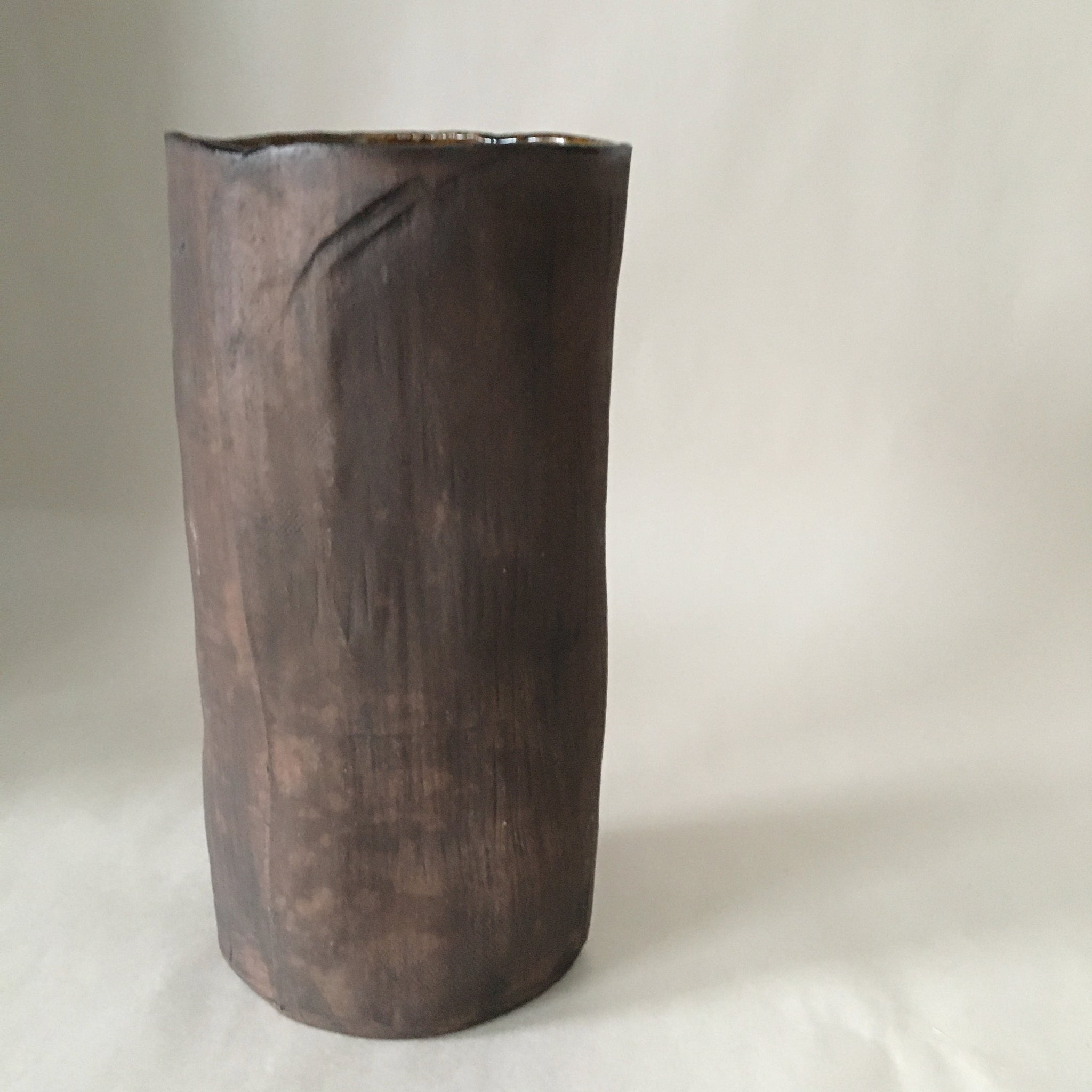 Brown Wood Texture Vase