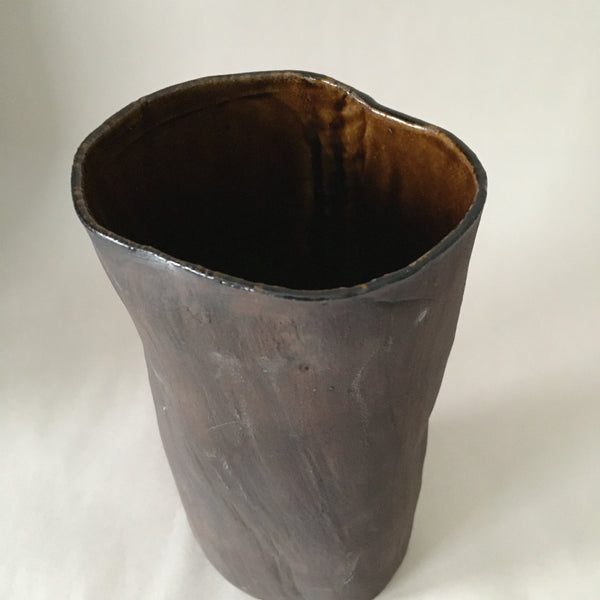 Brown Wood Texture Vase