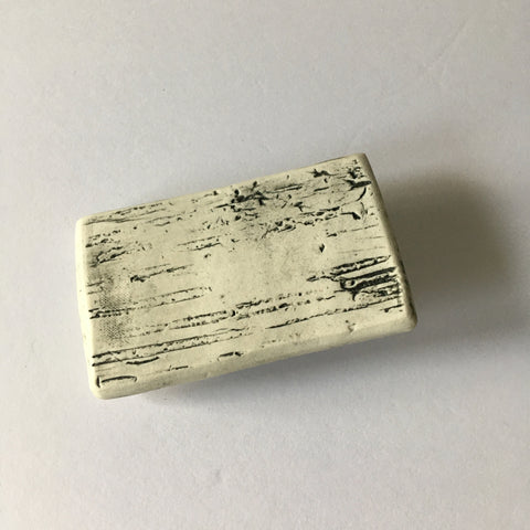 Ceramic Birch Bark Belt Buckle