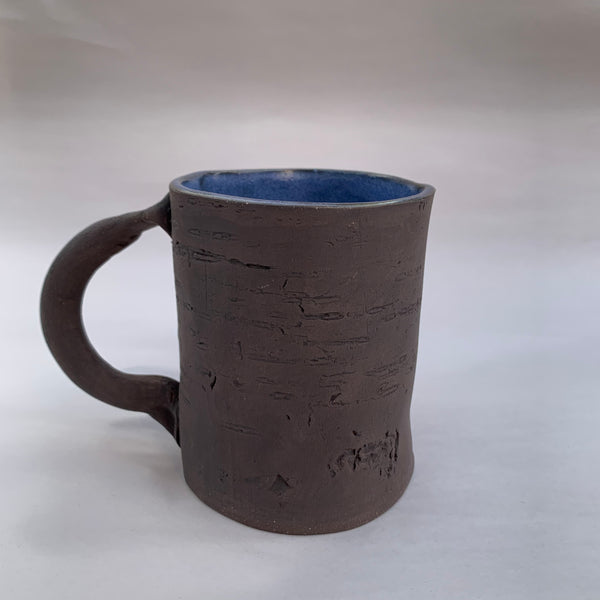 16oz Blue Dark Brown Birch Mug