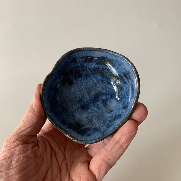 Blue Woodgrain Catchall Bowl