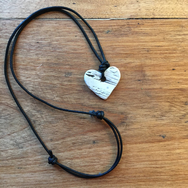 Heart Shaped Birch Pendant