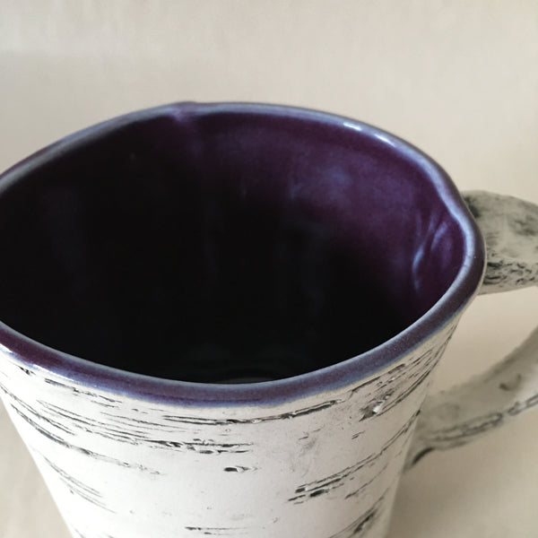 16oz Purple Faux Bois Birch Mug